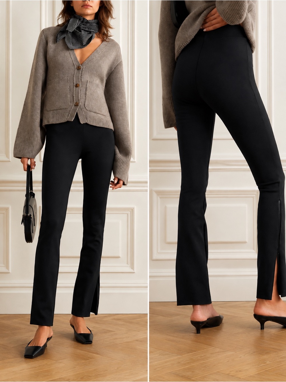 Commando CEO Side Zip Luxe Italian Neoprene High Waist Pants Size Small